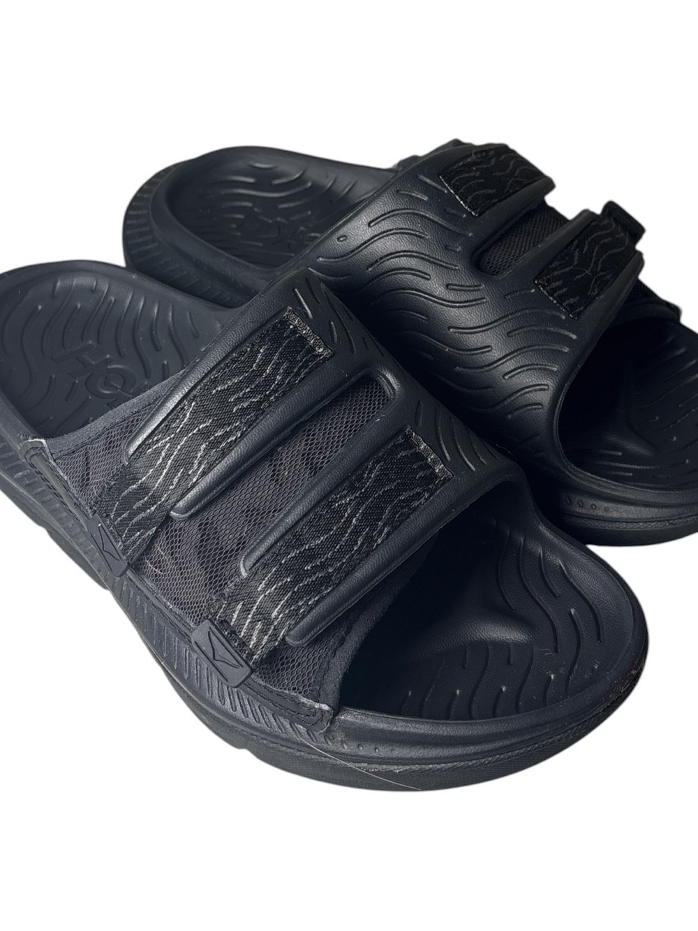 Hoka Ora Luxe Recovery Slide Sandals with Double Hook and Loop Closures W7